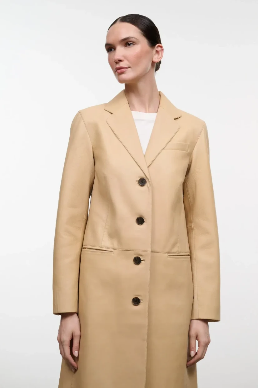 Picture of Leather Longline Coat