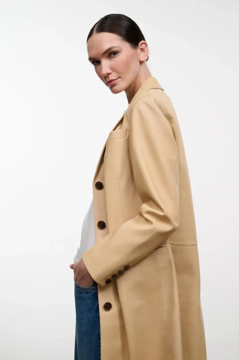 Picture of Leather Longline Coat