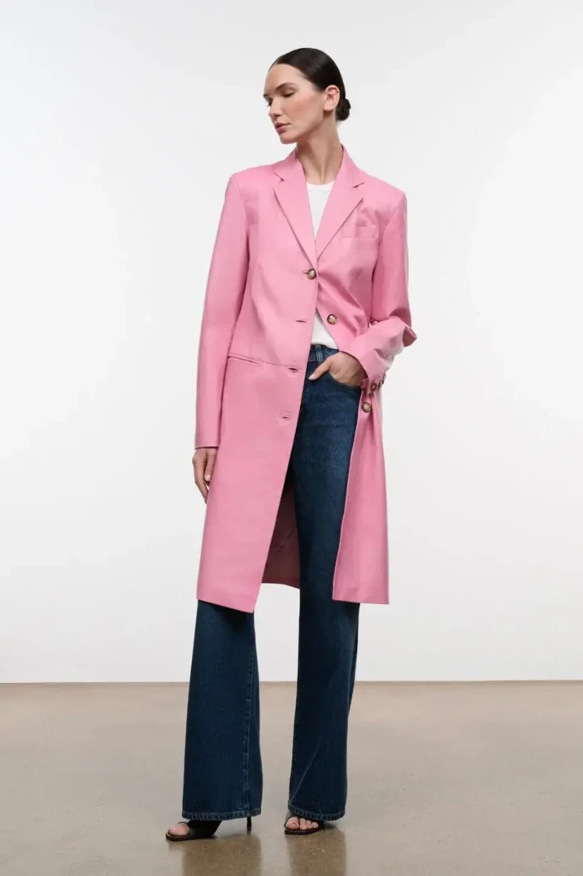 Picture of Leather Longline Coat