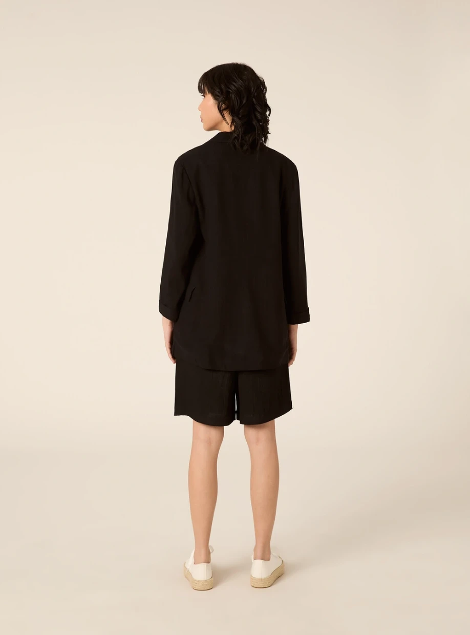 Picture of Double-breasted linen-blend blazer