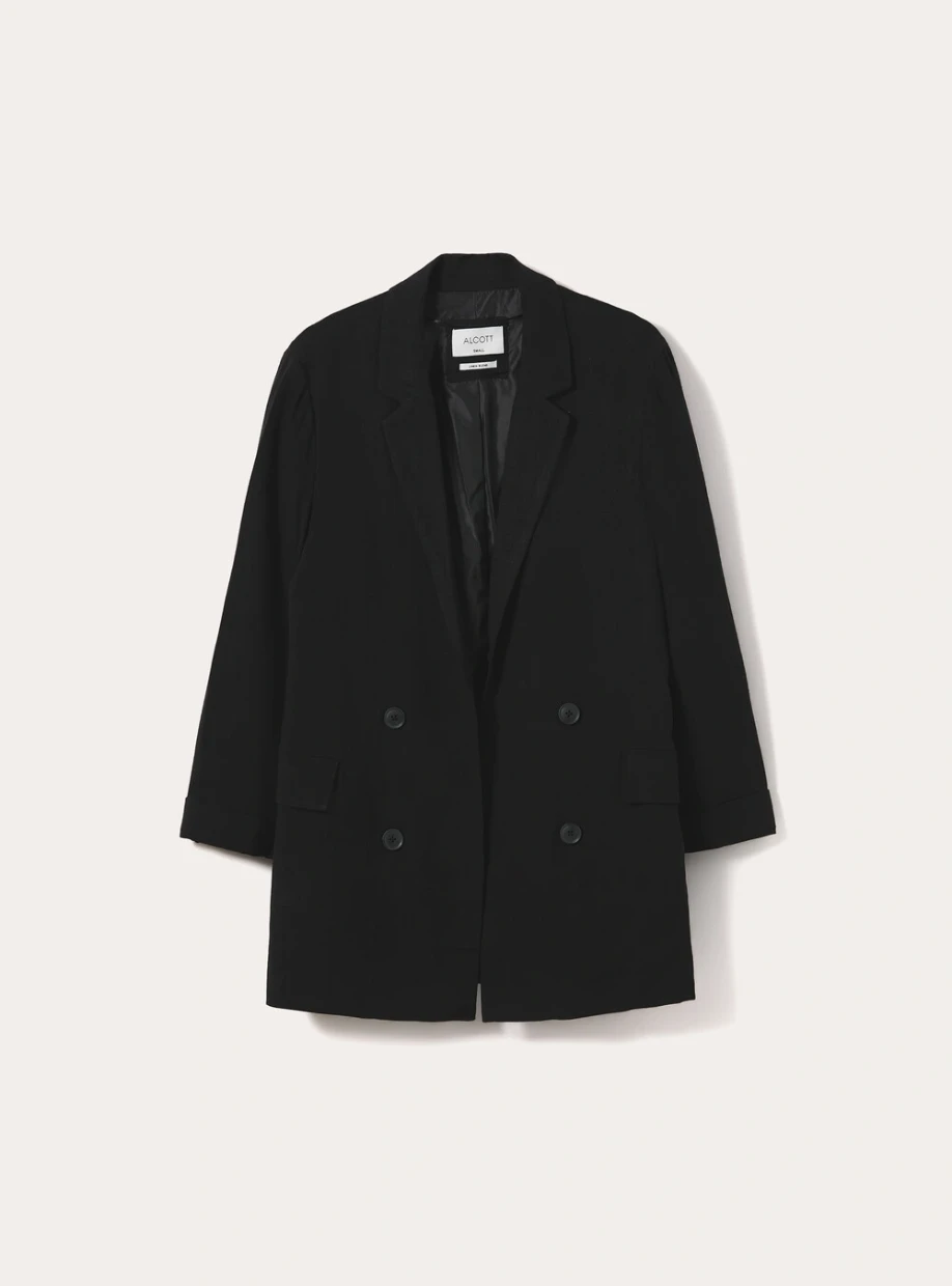 Picture of Double-breasted linen-blend blazer