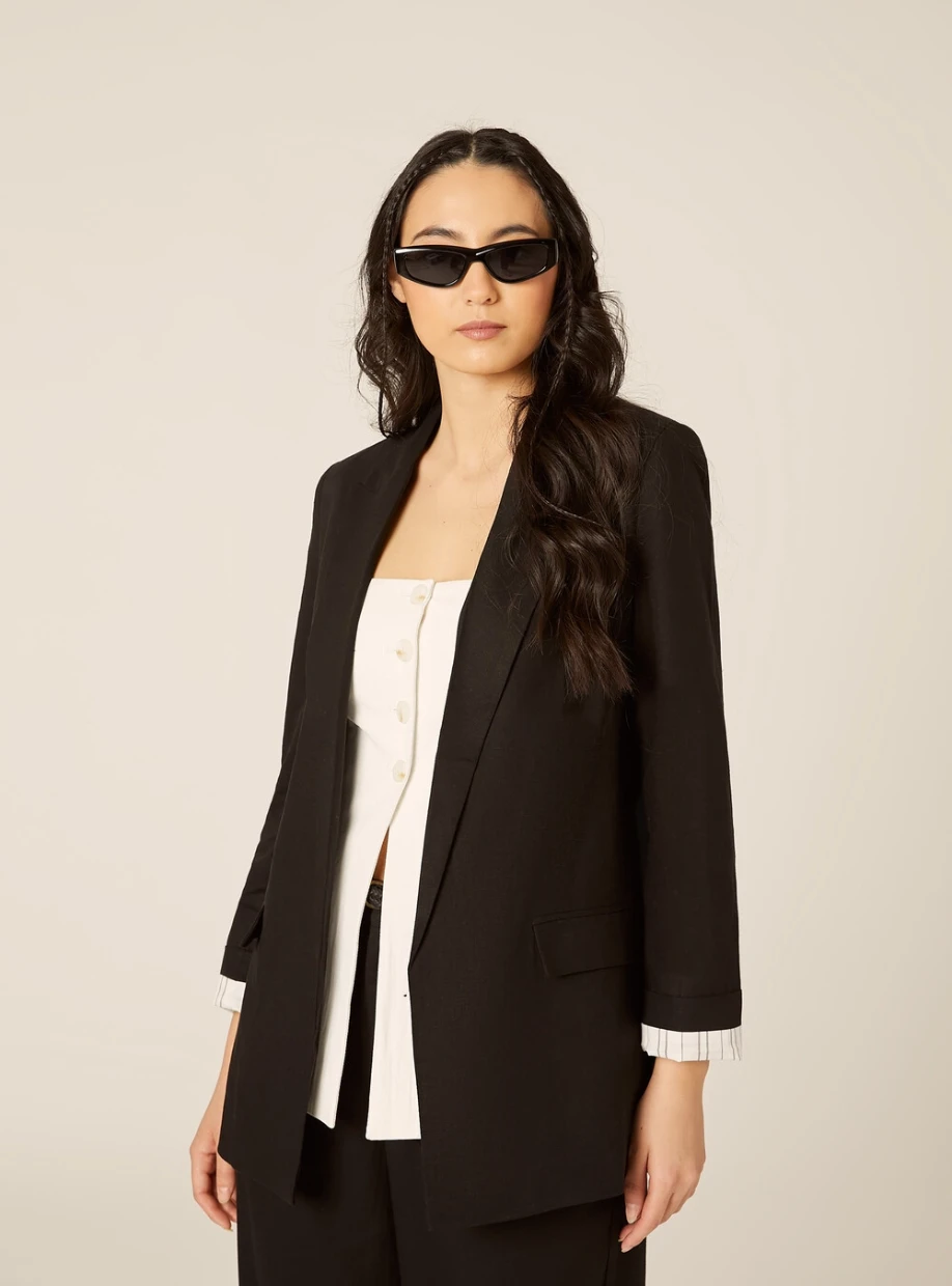 Picture of Open Linen Blend Blazer