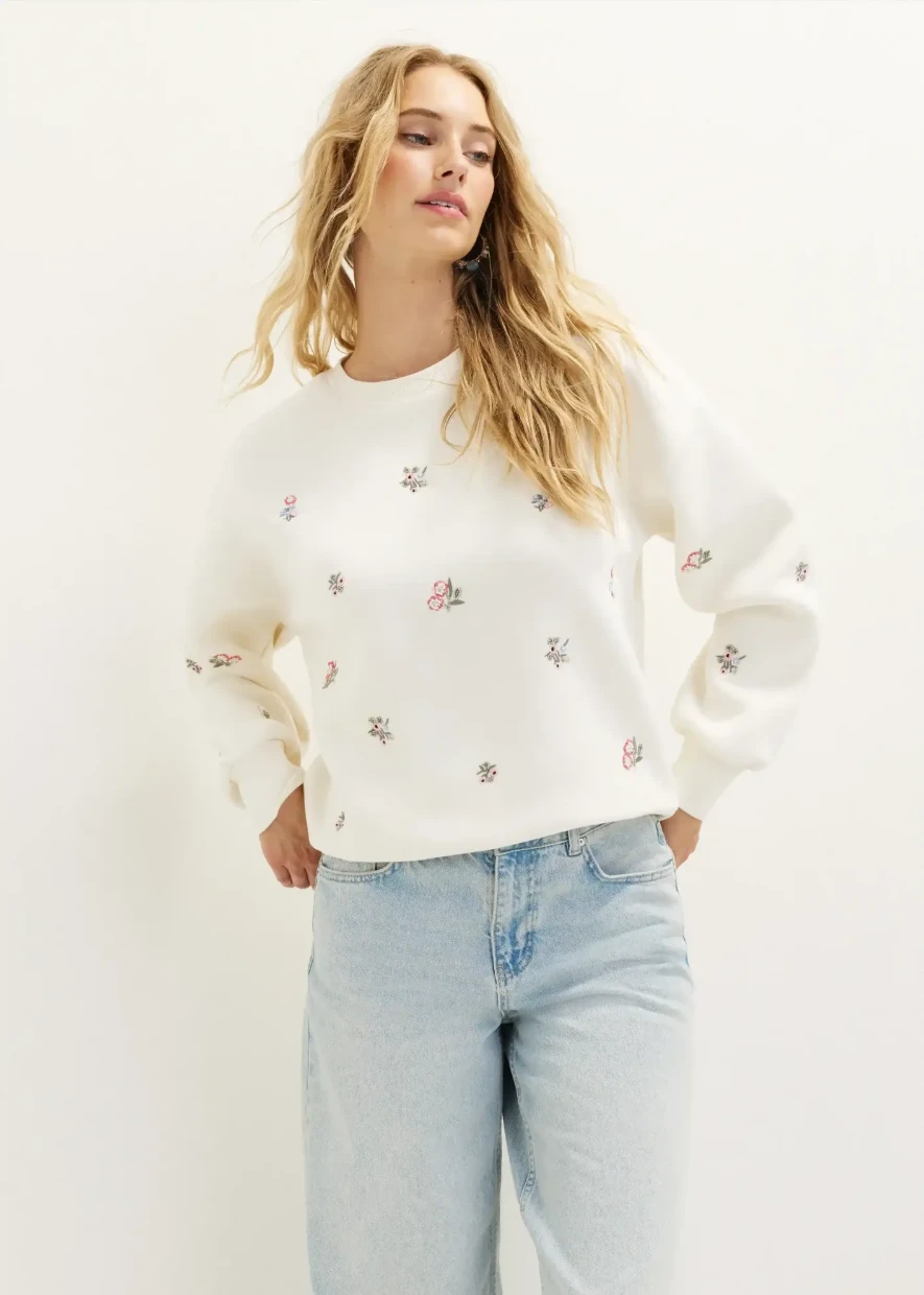 Picture of Sweater met bloem embroidery