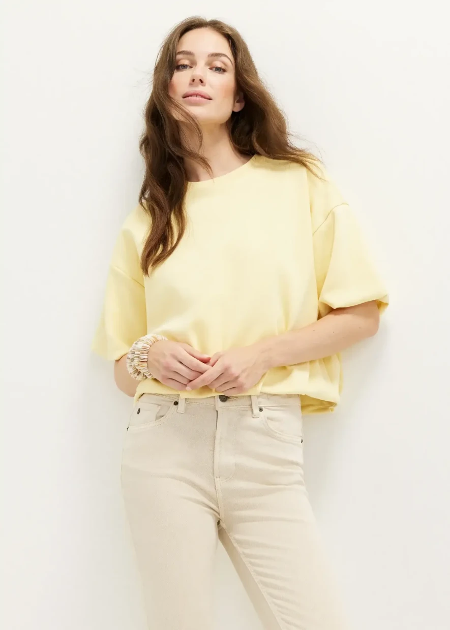 Picture of Yellow Short-sleeved sweater