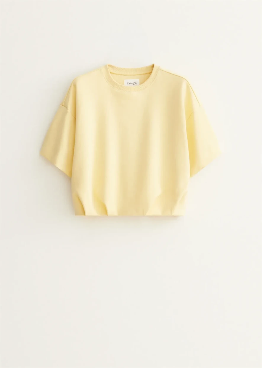 Picture of Yellow Short-sleeved sweater