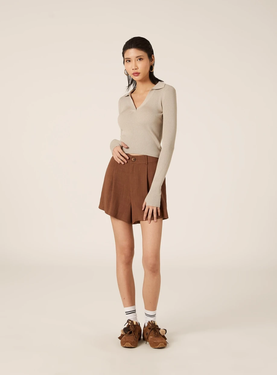 Picture of Ribbed polo sweater