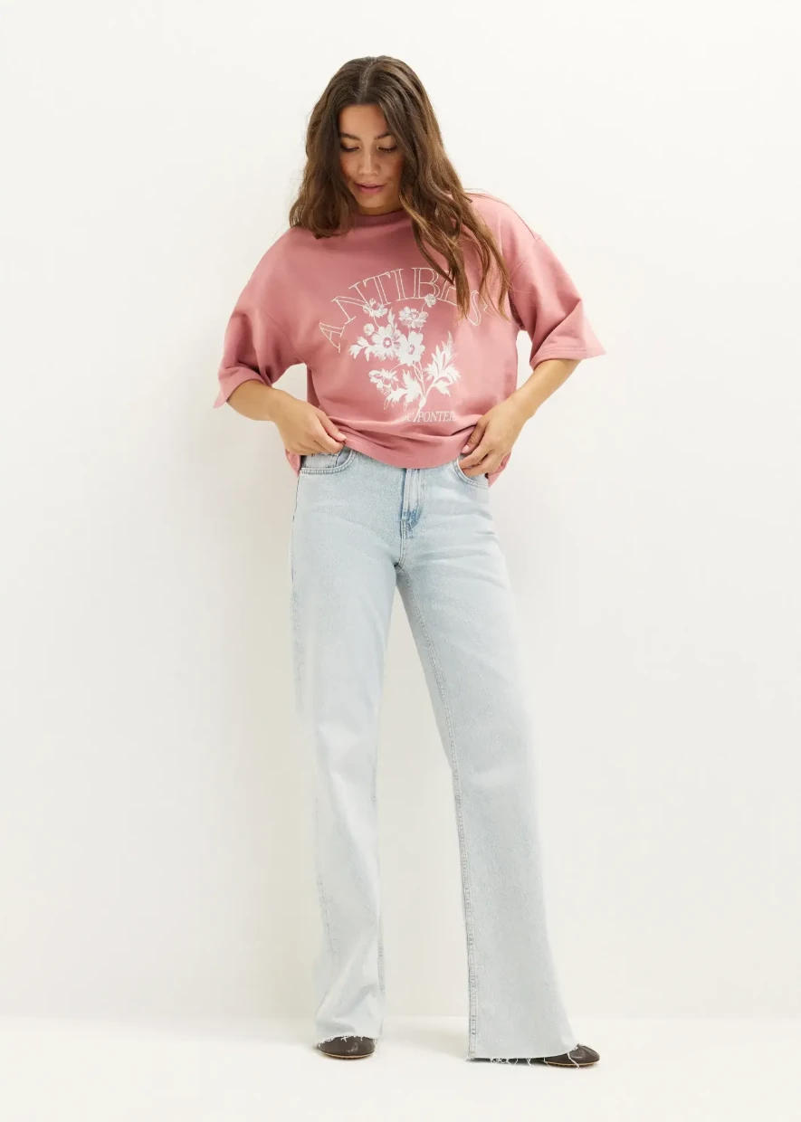 Picture of Short-sleeved pink sweater