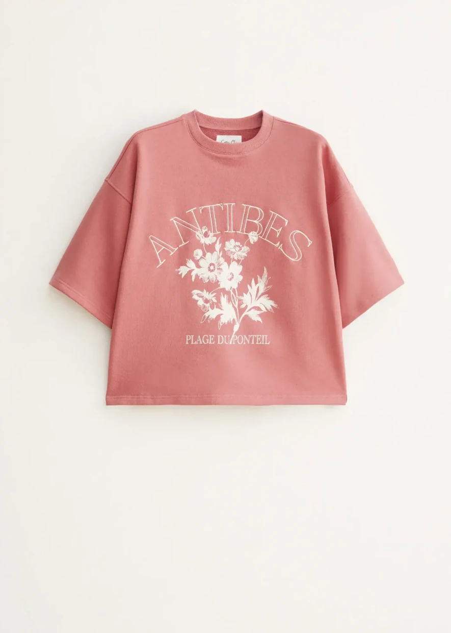 Picture of Short-sleeved pink sweater
