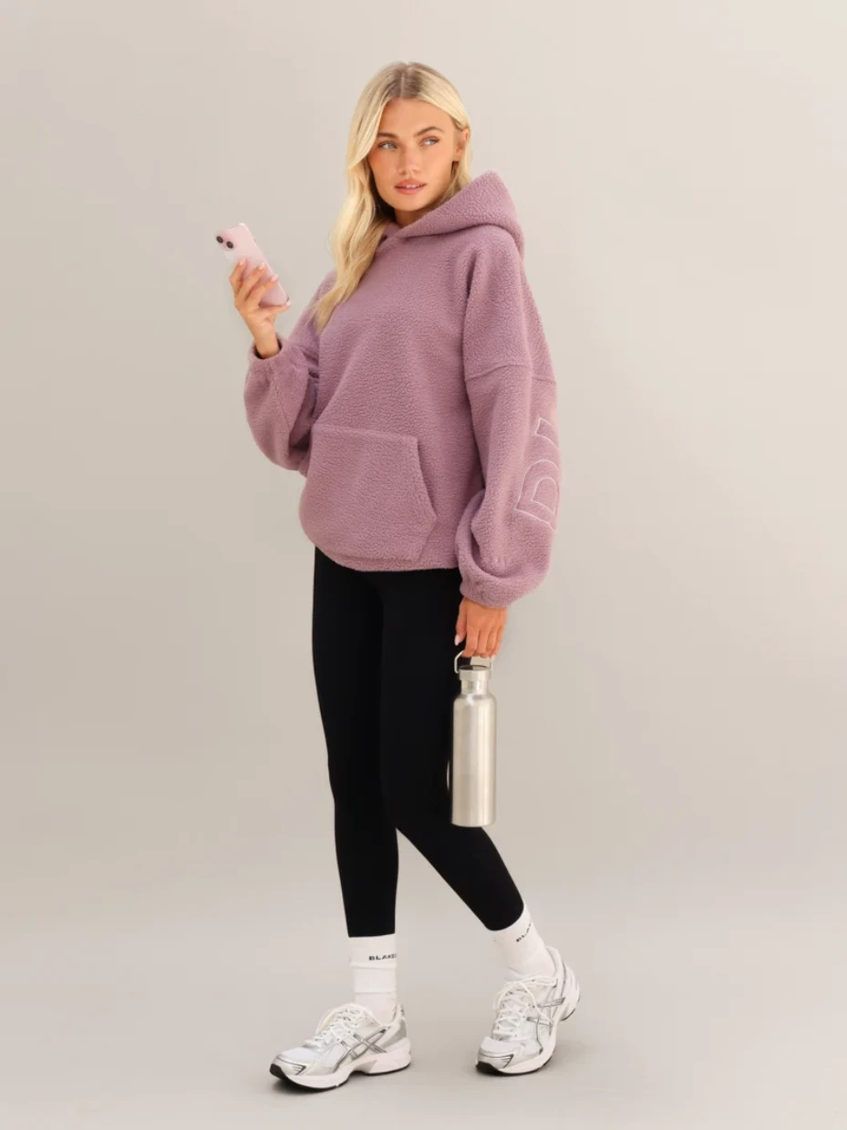 Picture of Borg Pink Oversized Hoodie