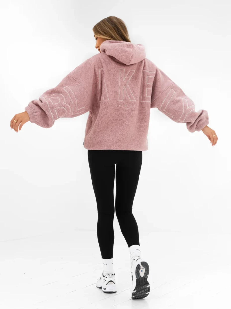 Picture of Borg Pink Oversized Hoodie