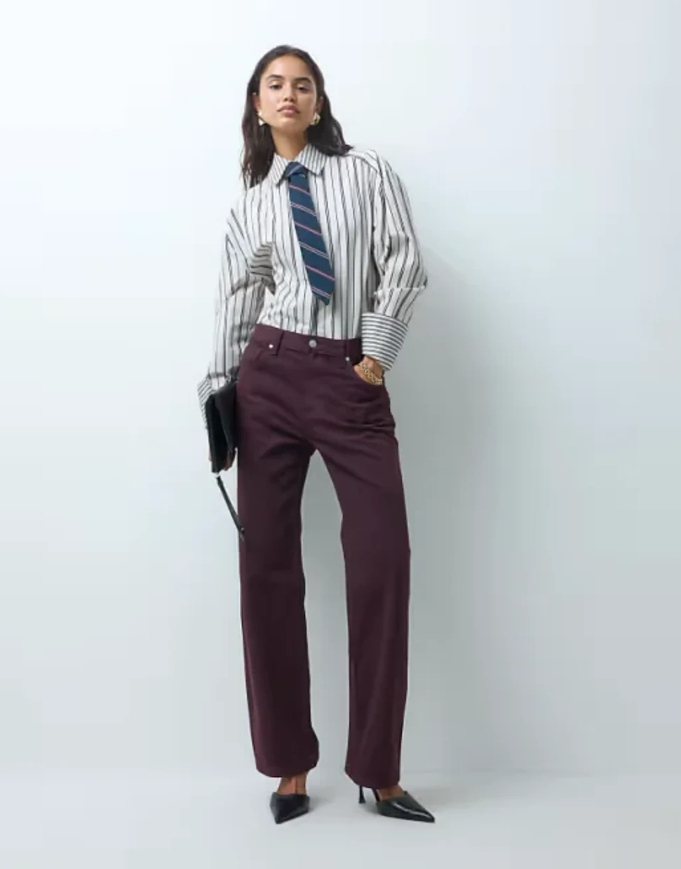 Picture of Mango Miami straight jeans in wine
