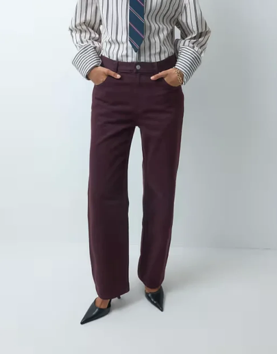 Picture of Mango Miami straight jeans in wine