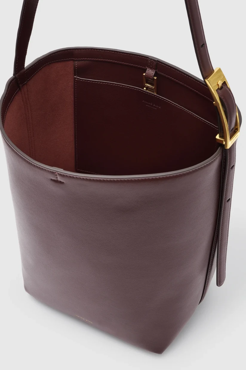 Picture of Minimal Grained Leather Bucket Bag