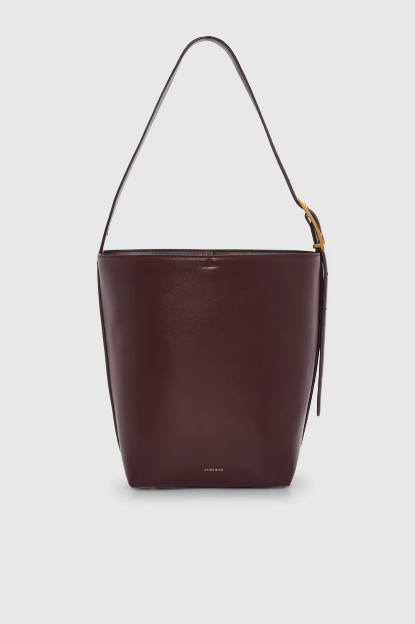 Picture of Minimal Grained Leather Bucket Bag