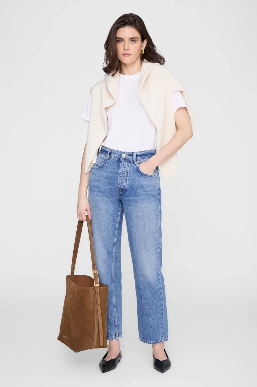 Picture of Structured Grained Leather Bucket Bag