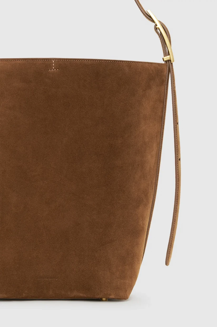 Picture of Structured Grained Leather Bucket Bag