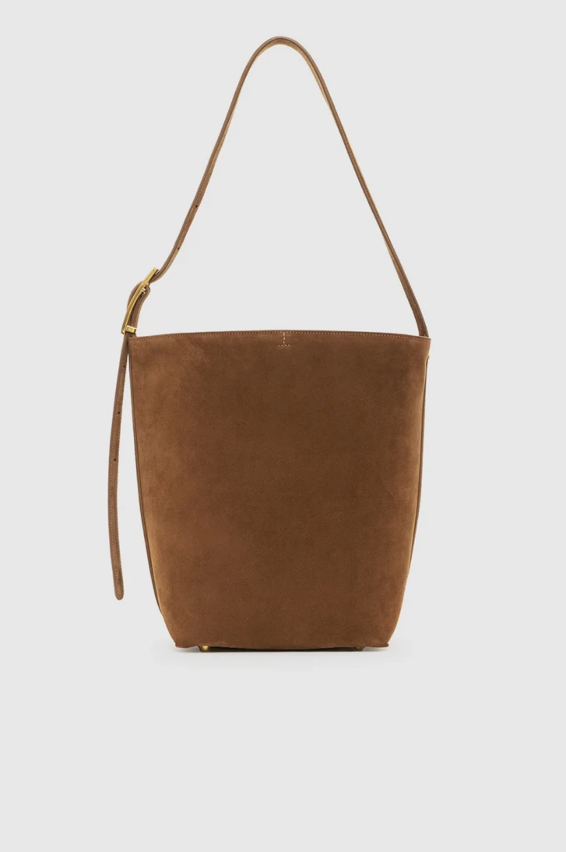 Picture of Structured Grained Leather Bucket Bag