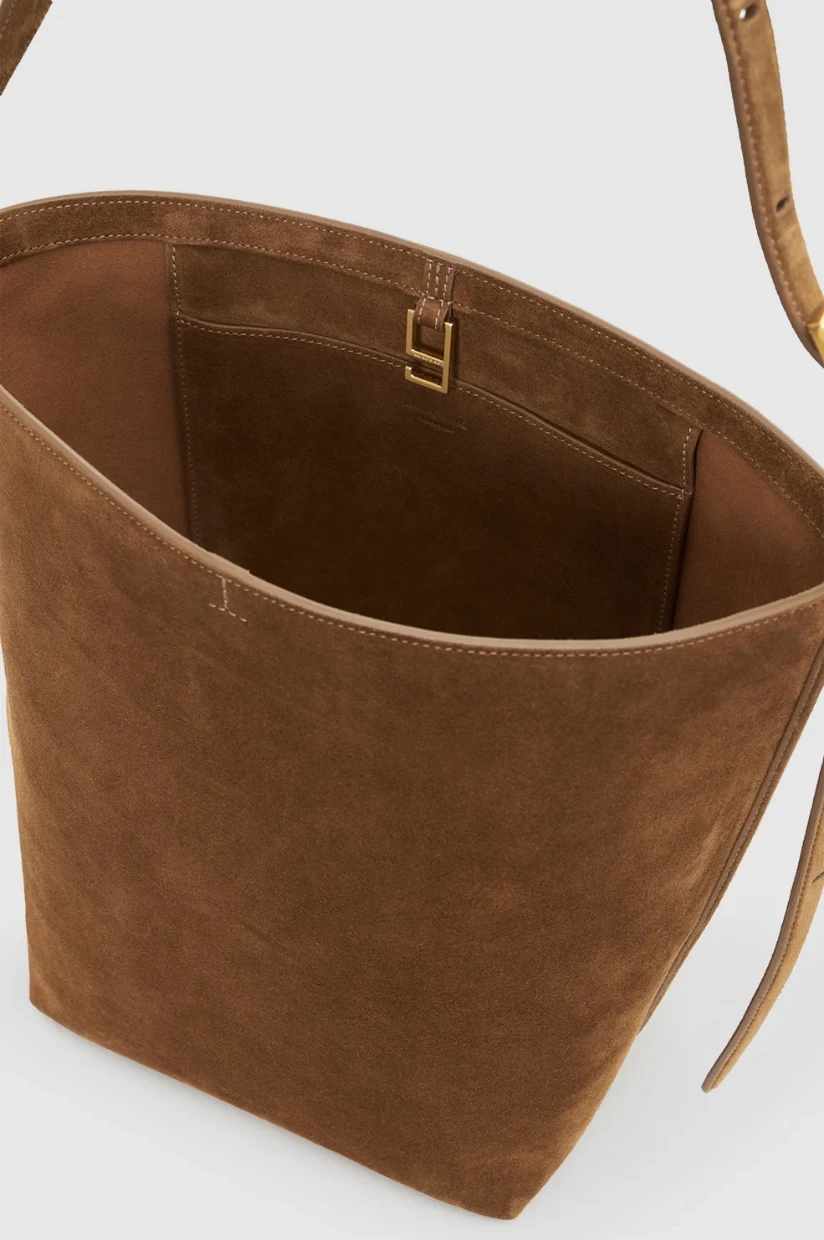 Picture of Structured Grained Leather Bucket Bag